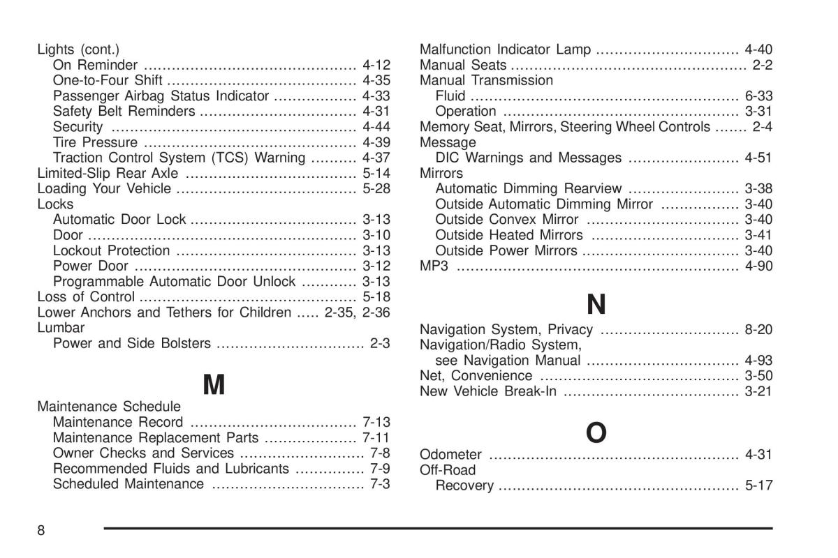 Chevrolet Corvette C6 owners manual / page 460