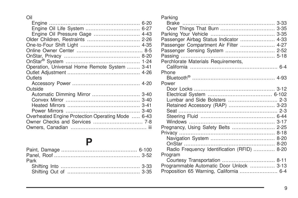 Chevrolet Corvette C6 owners manual / page 461