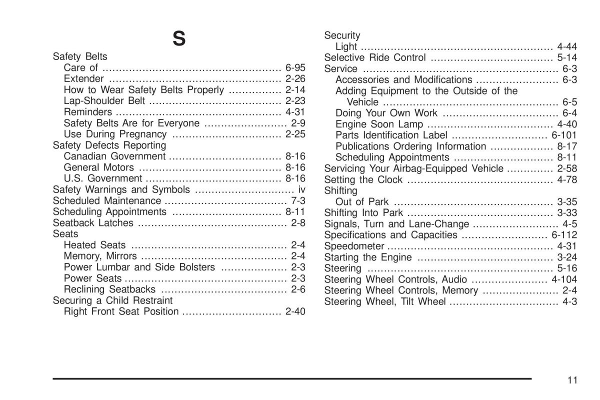 manual  Chevrolet Corvette C6 owners manual / page 463