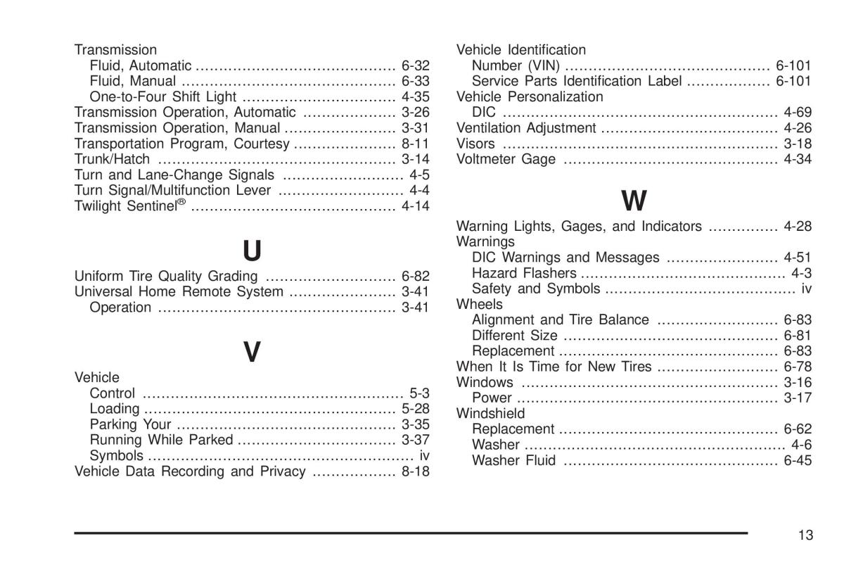 manual  Chevrolet Corvette C6 owners manual / page 465