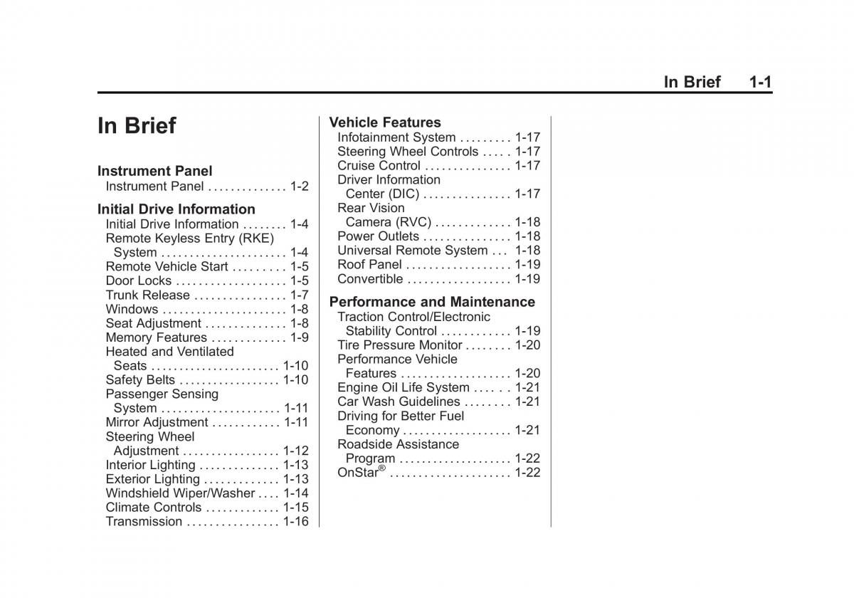 Chevrolet Corvette C7 owners manual / page 8