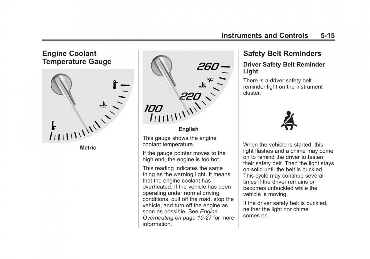 Chevrolet Corvette C7 owners manual / page 120