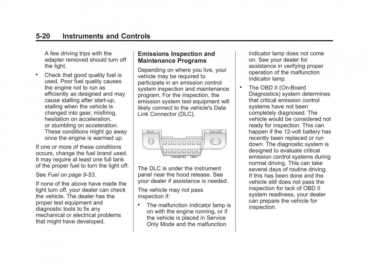 Chevrolet Corvette C7 owners manual / page 125
