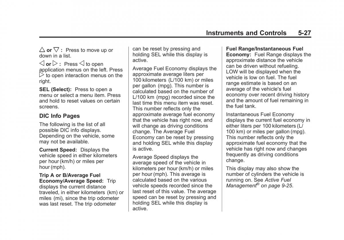 Chevrolet Corvette C7 owners manual / page 132