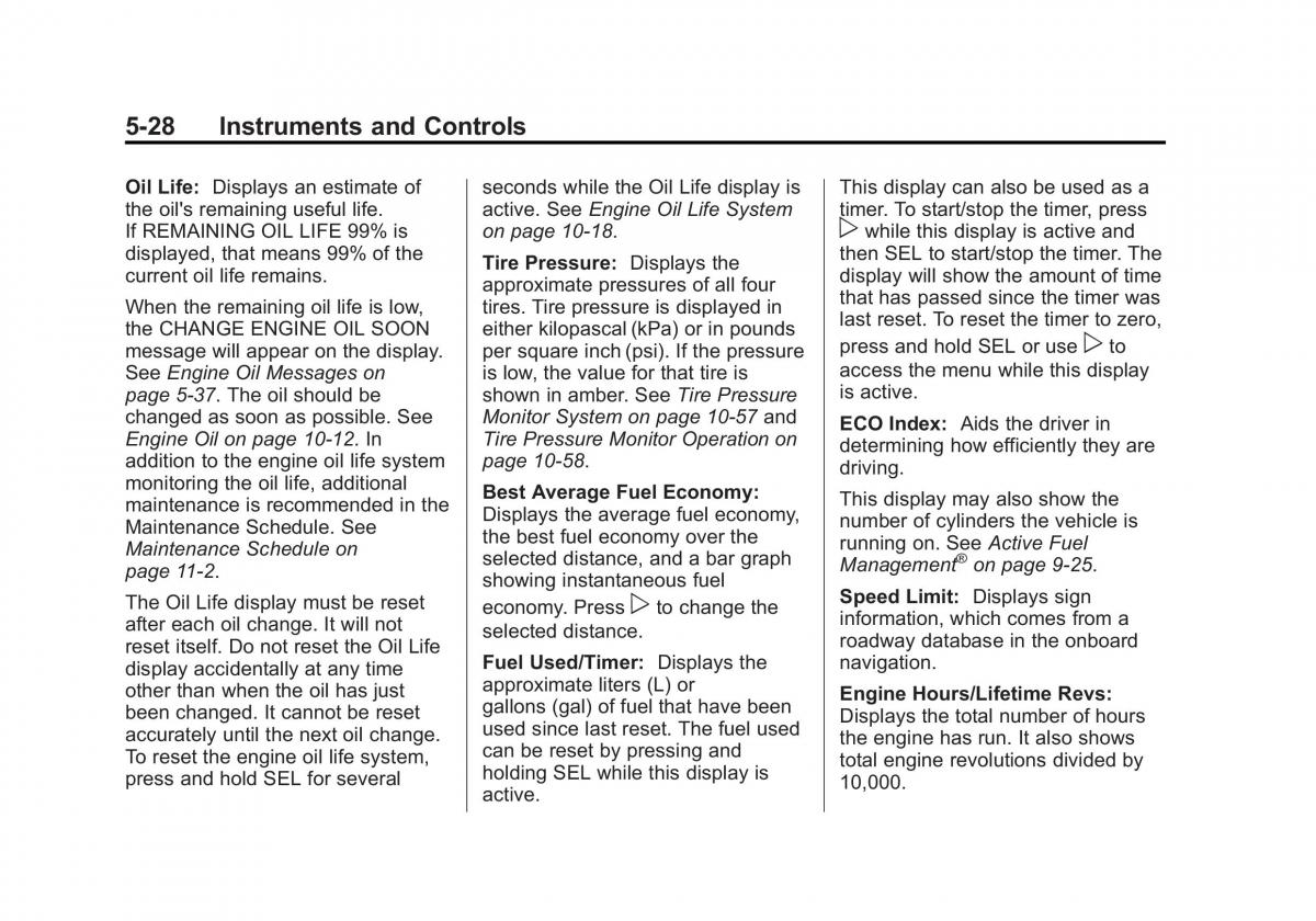 Chevrolet Corvette C7 owners manual / page 133