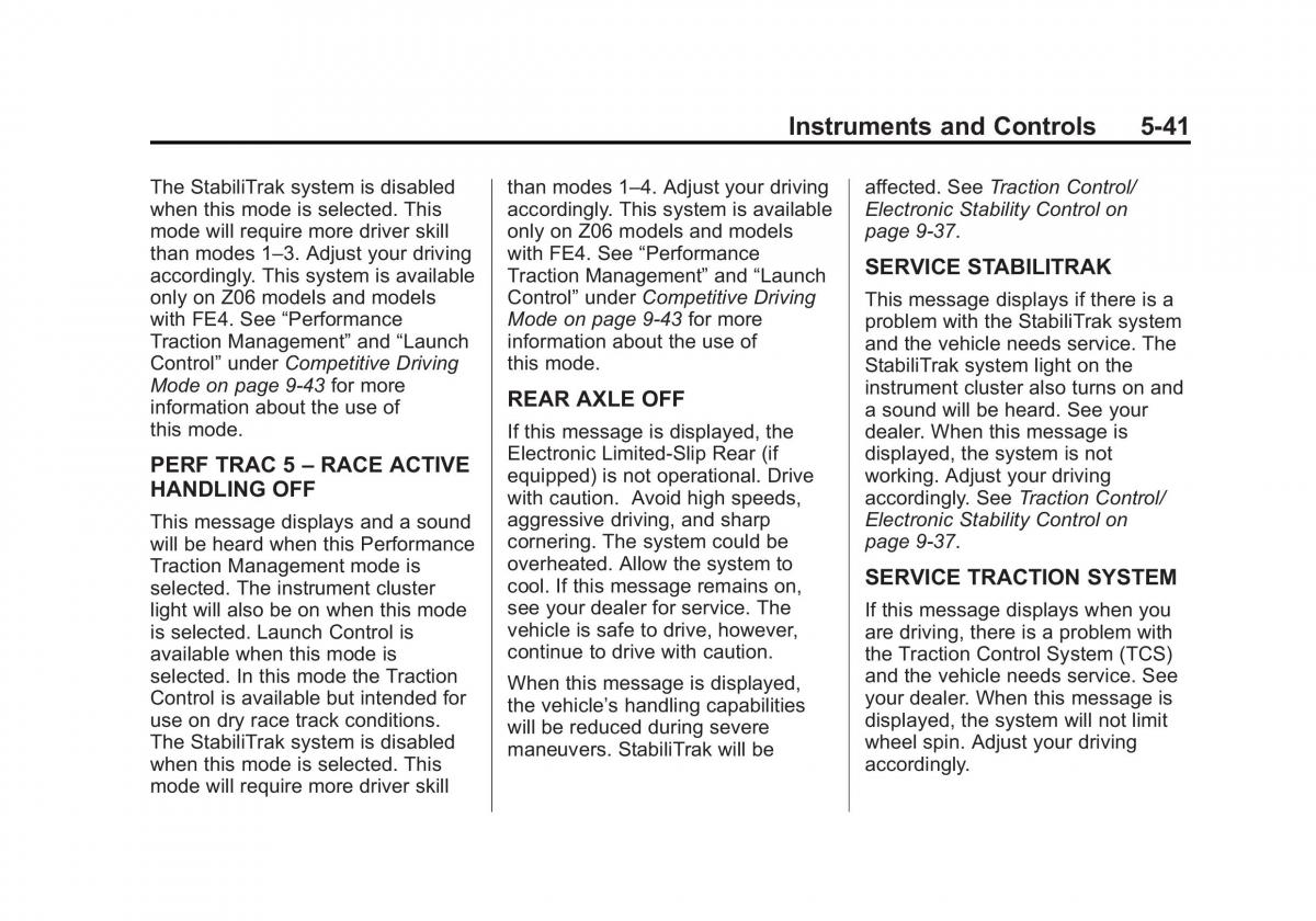 Chevrolet Corvette C7 owners manual / page 146
