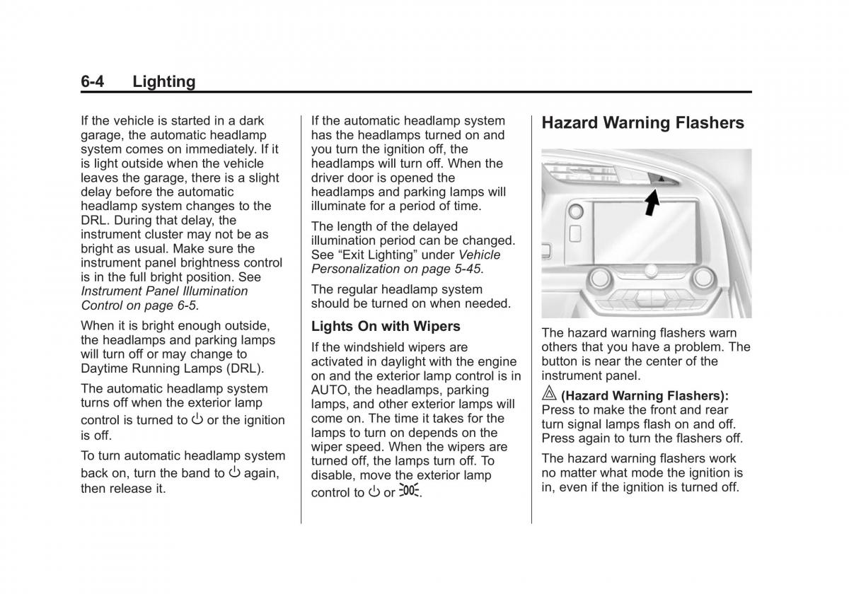 Chevrolet Corvette C7 owners manual / page 165