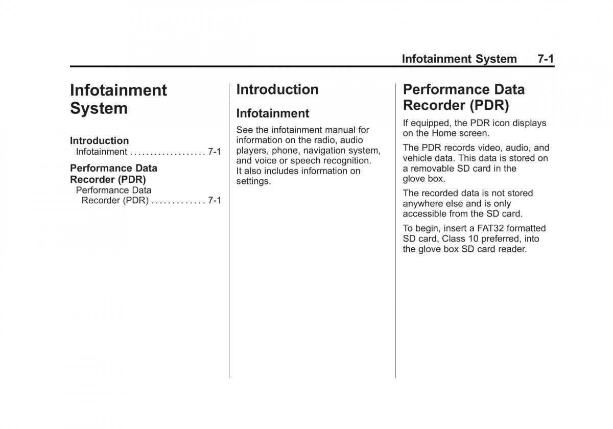 Chevrolet Corvette C7 owners manual / page 170