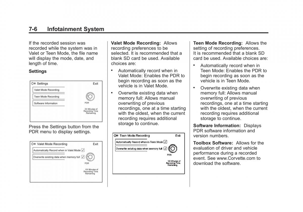Chevrolet Corvette C7 owners manual / page 175