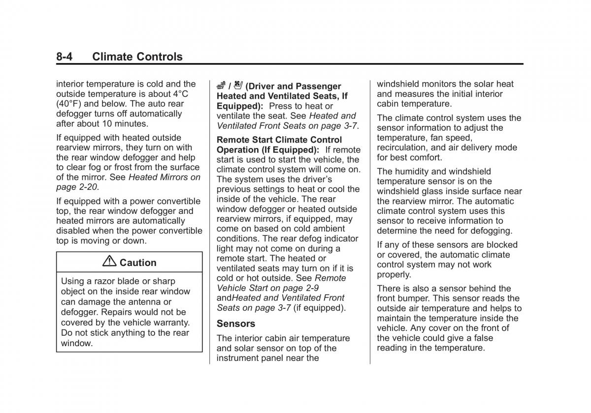 Chevrolet Corvette C7 owners manual / page 179