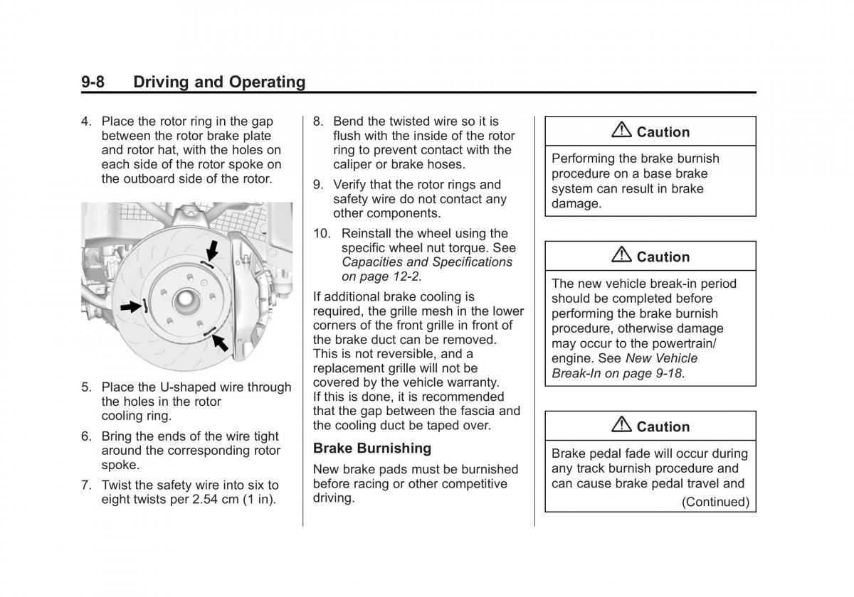 Chevrolet Corvette C7 owners manual / page 189