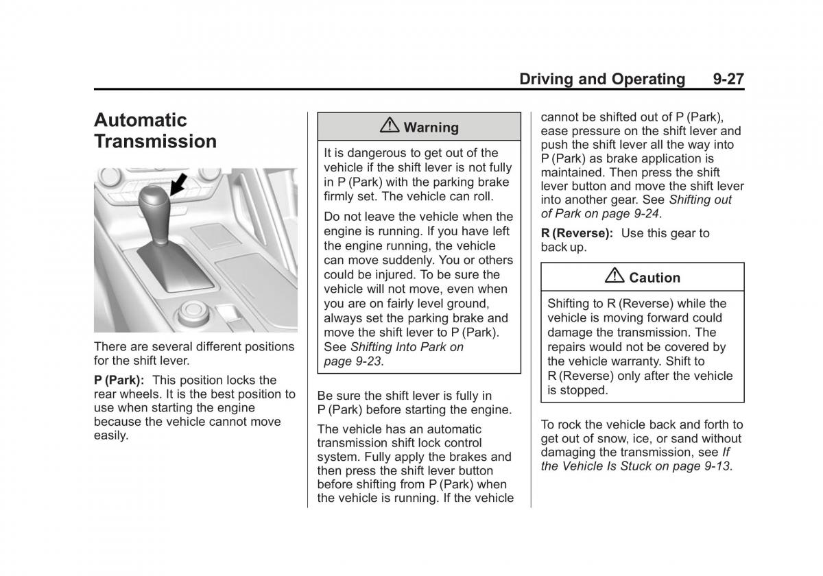 Chevrolet Corvette C7 owners manual / page 208