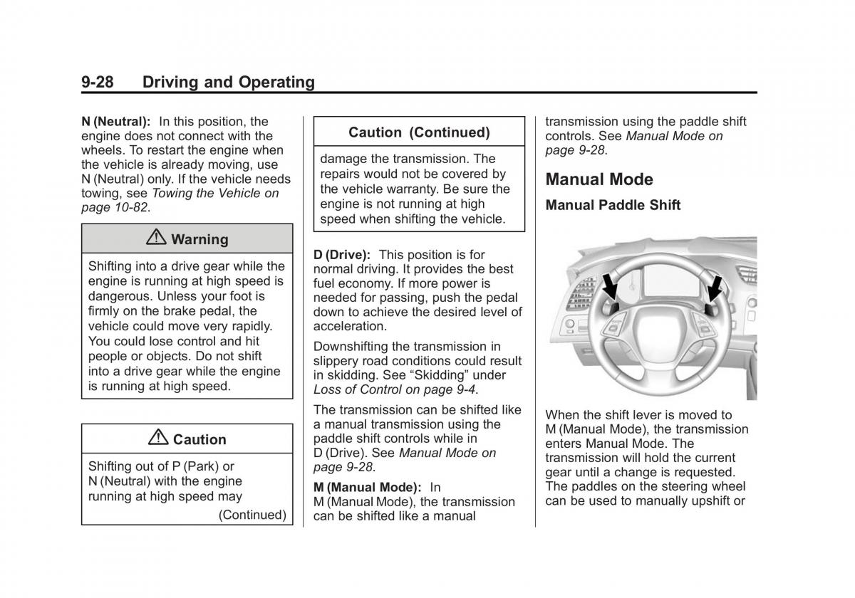 Chevrolet Corvette C7 owners manual / page 209