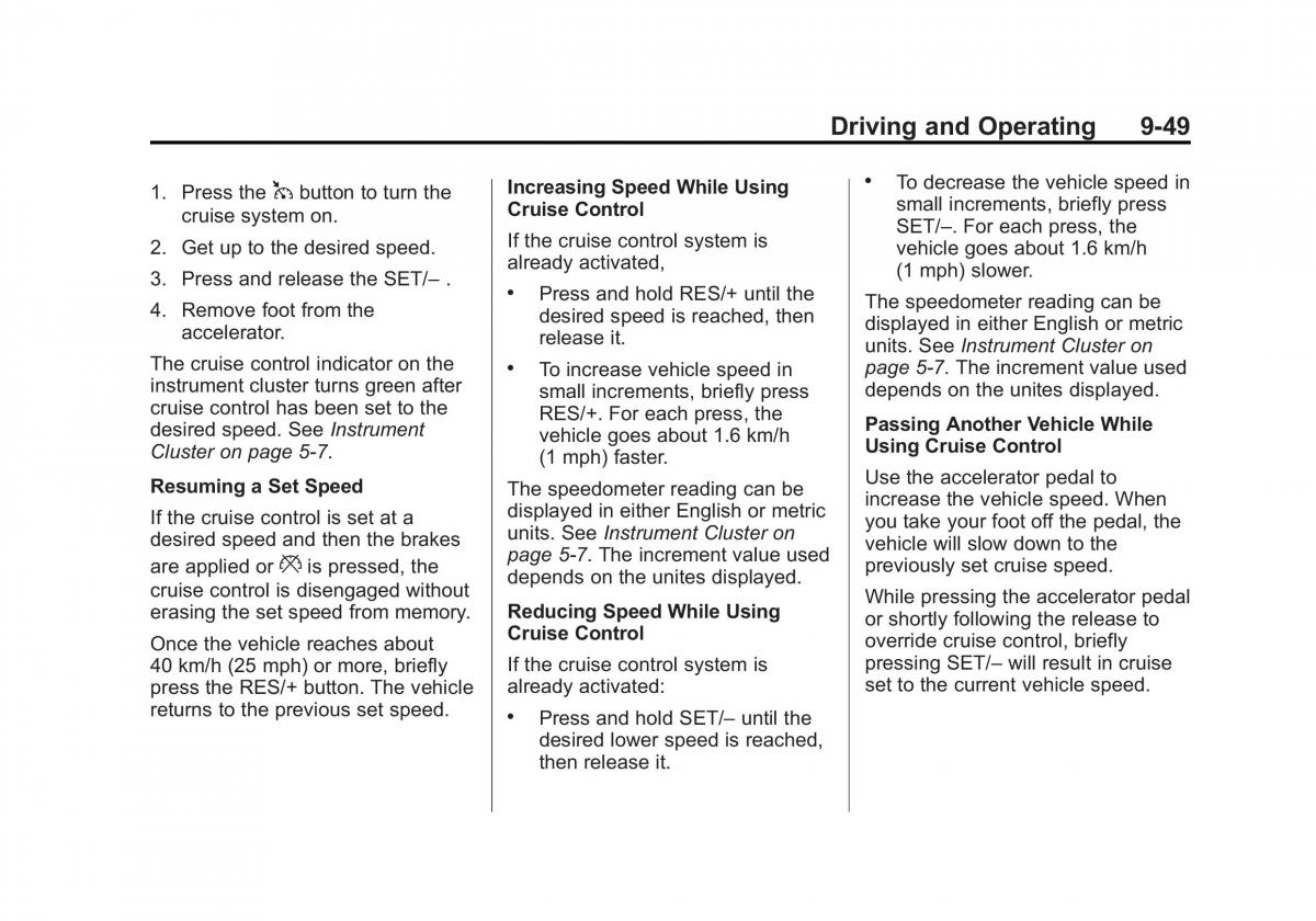Chevrolet Corvette C7 owners manual / page 230