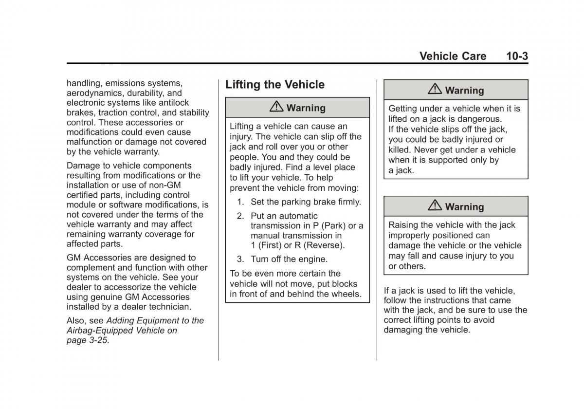 Chevrolet Corvette C7 owners manual / page 242