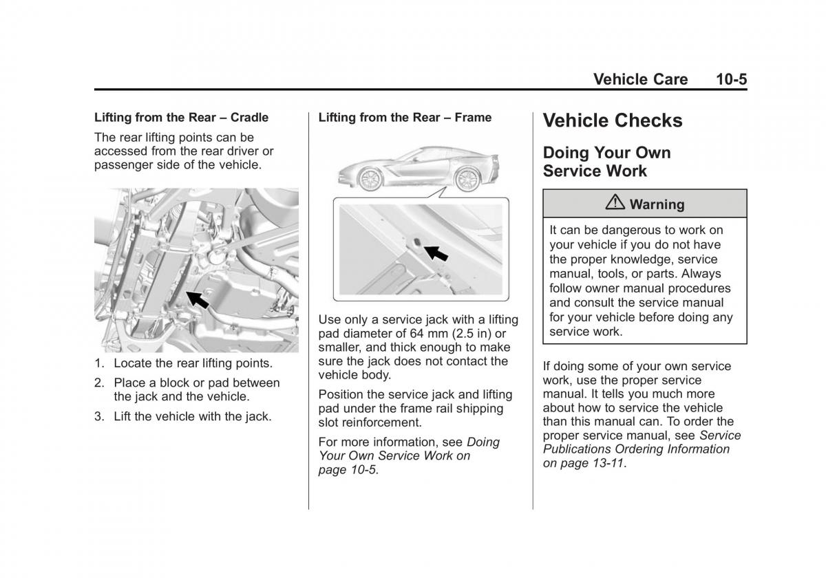 Chevrolet Corvette C7 owners manual / page 244