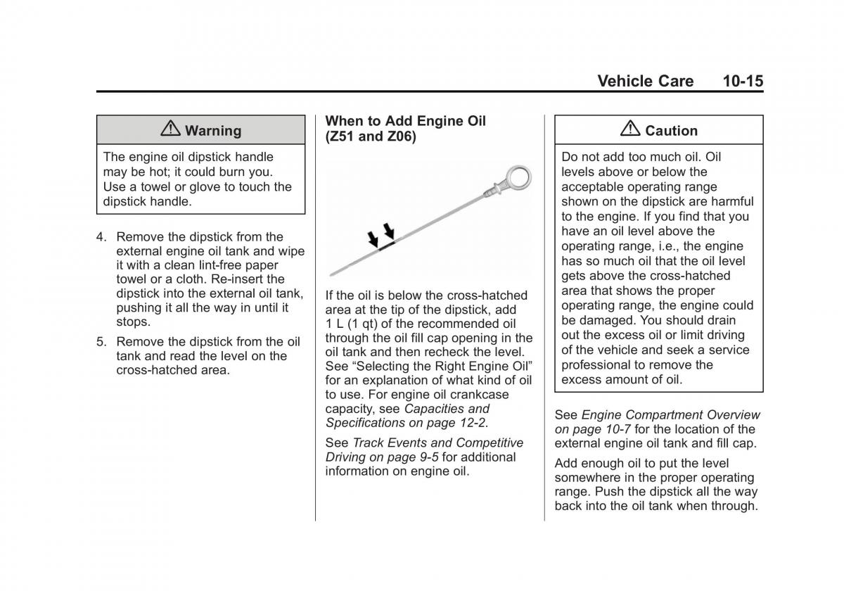 Chevrolet Corvette C7 owners manual / page 254