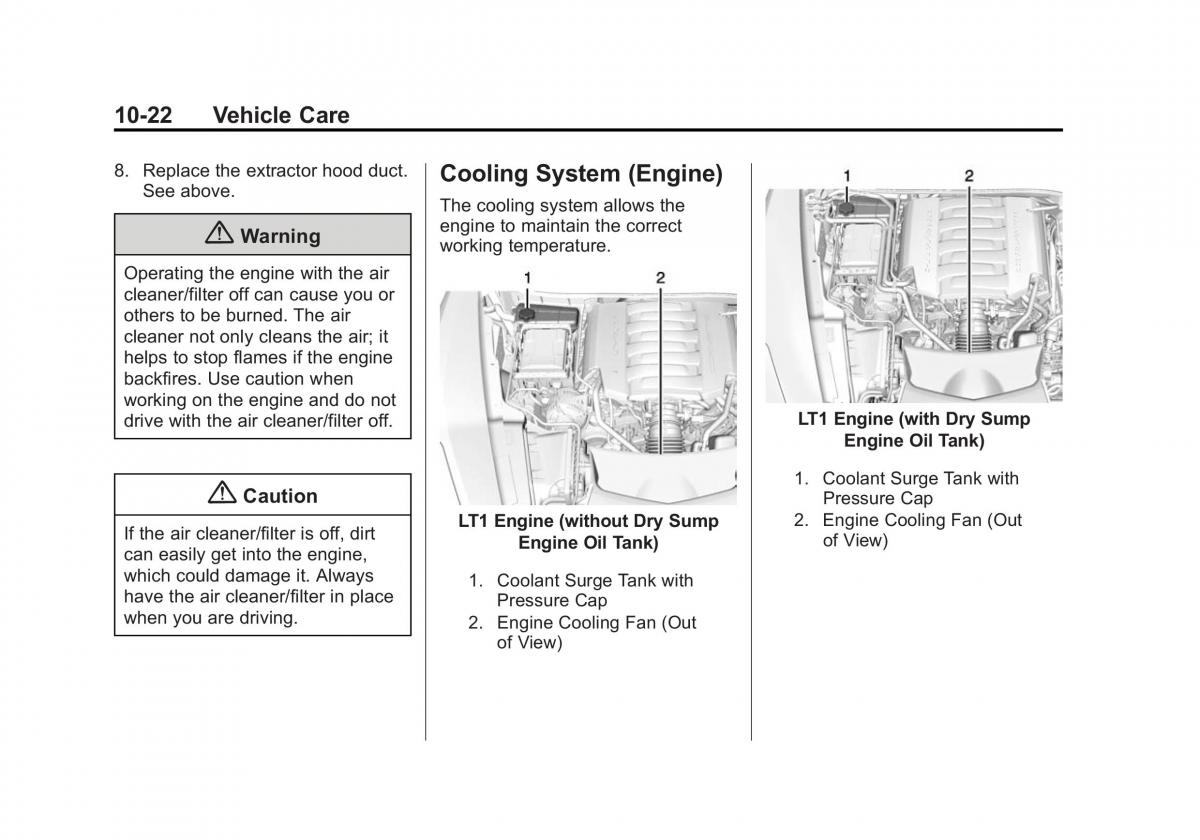 Chevrolet Corvette C7 owners manual / page 261