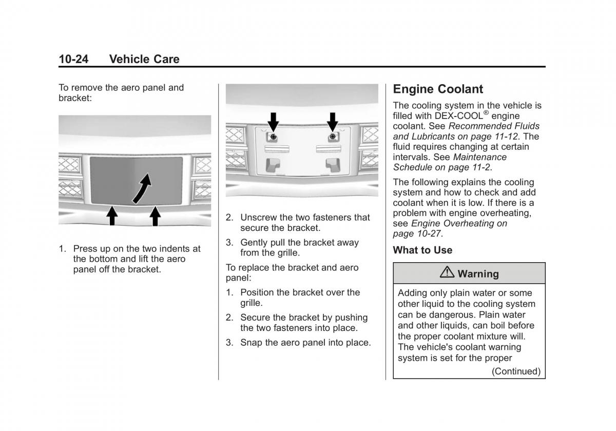Chevrolet Corvette C7 owners manual / page 263