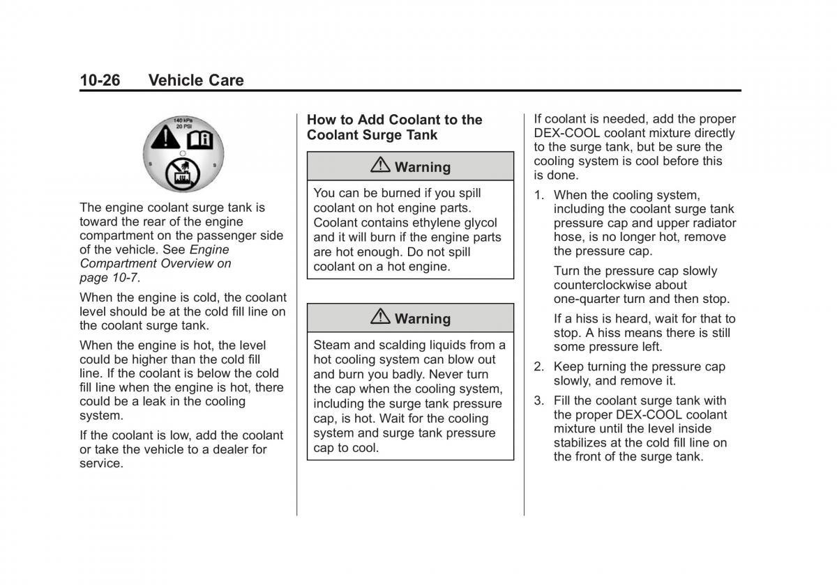Chevrolet Corvette C7 owners manual / page 265