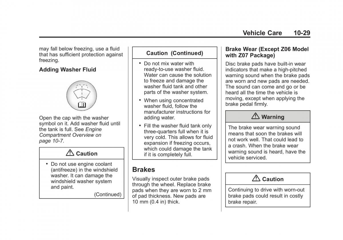Chevrolet Corvette C7 owners manual / page 268