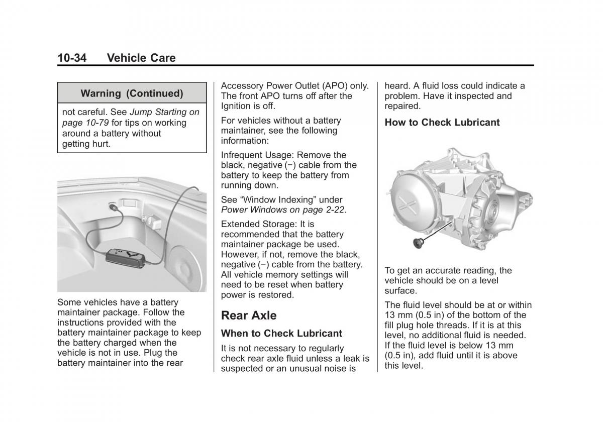 Chevrolet Corvette C7 owners manual / page 273