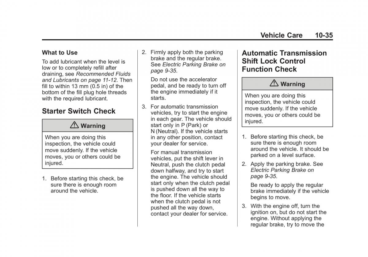 Chevrolet Corvette C7 owners manual / page 274