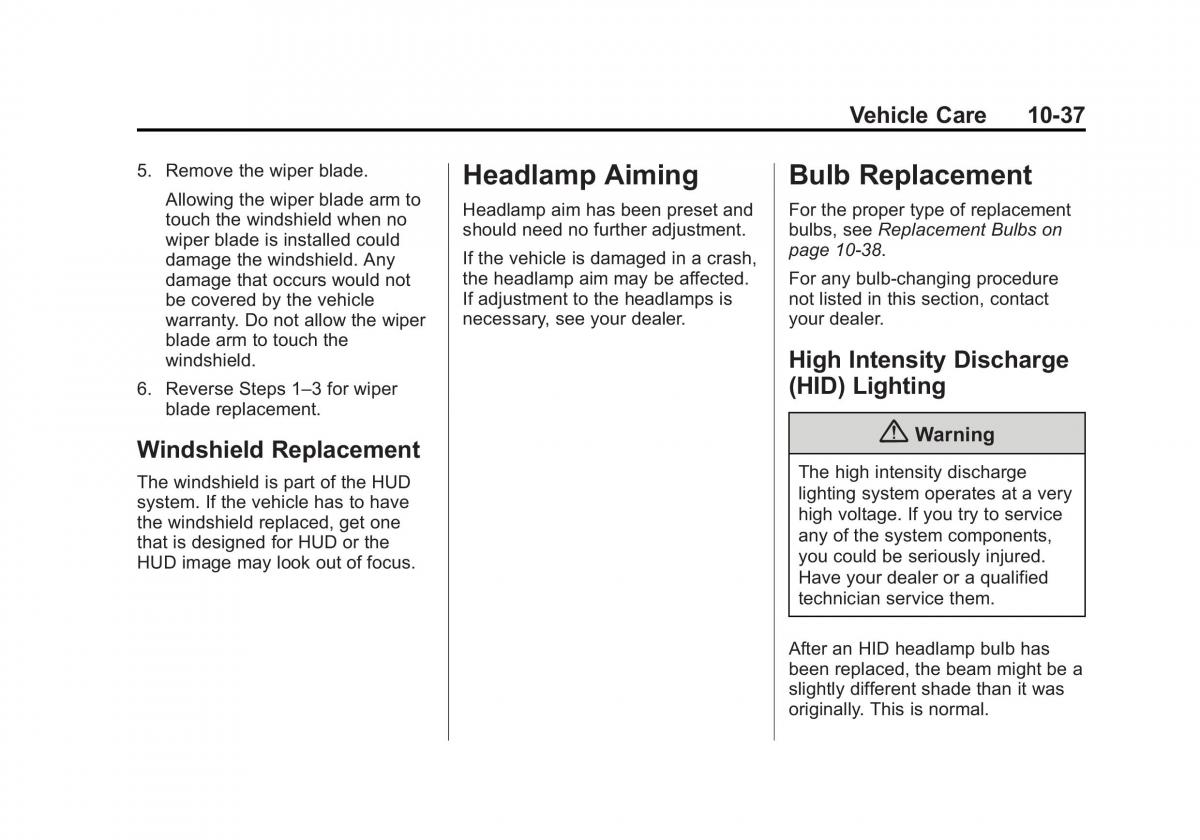 Chevrolet Corvette C7 owners manual / page 276