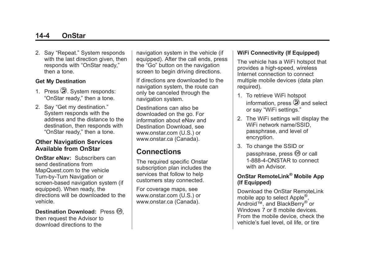 Chevrolet Corvette C7 owners manual / page 371