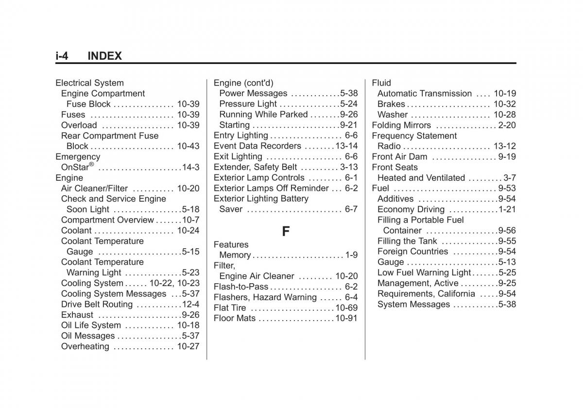 Chevrolet Corvette C7 owners manual / page 383