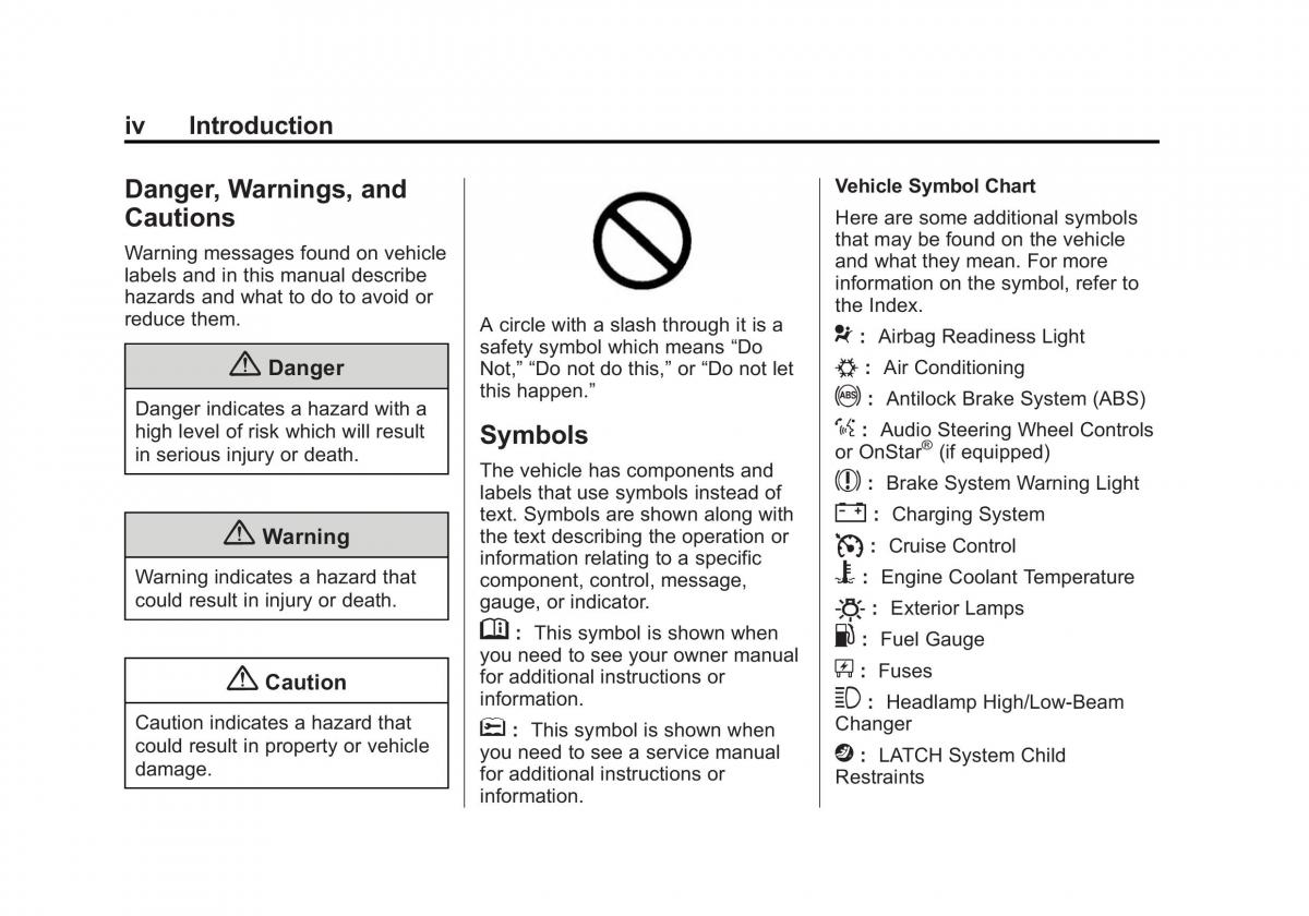 manual  Chevrolet Corvette C7 owners manual / page 5