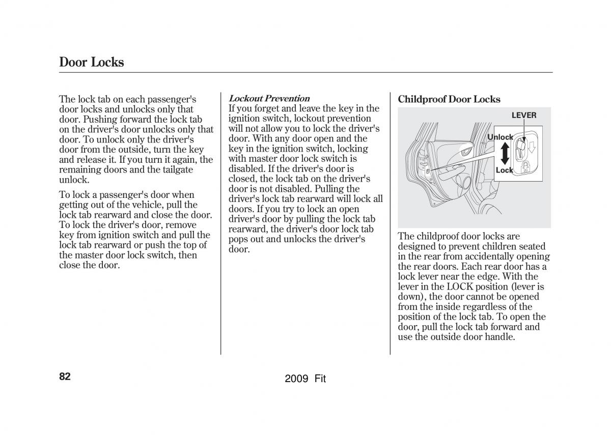 Honda Jazz III 3 Fit II manual / page 85