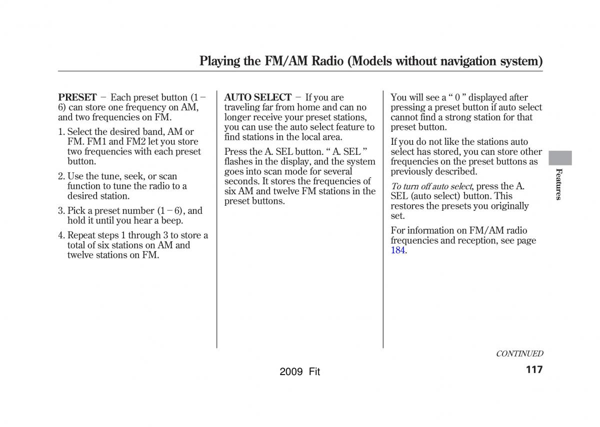 Honda Jazz III 3 Fit II manual / page 120