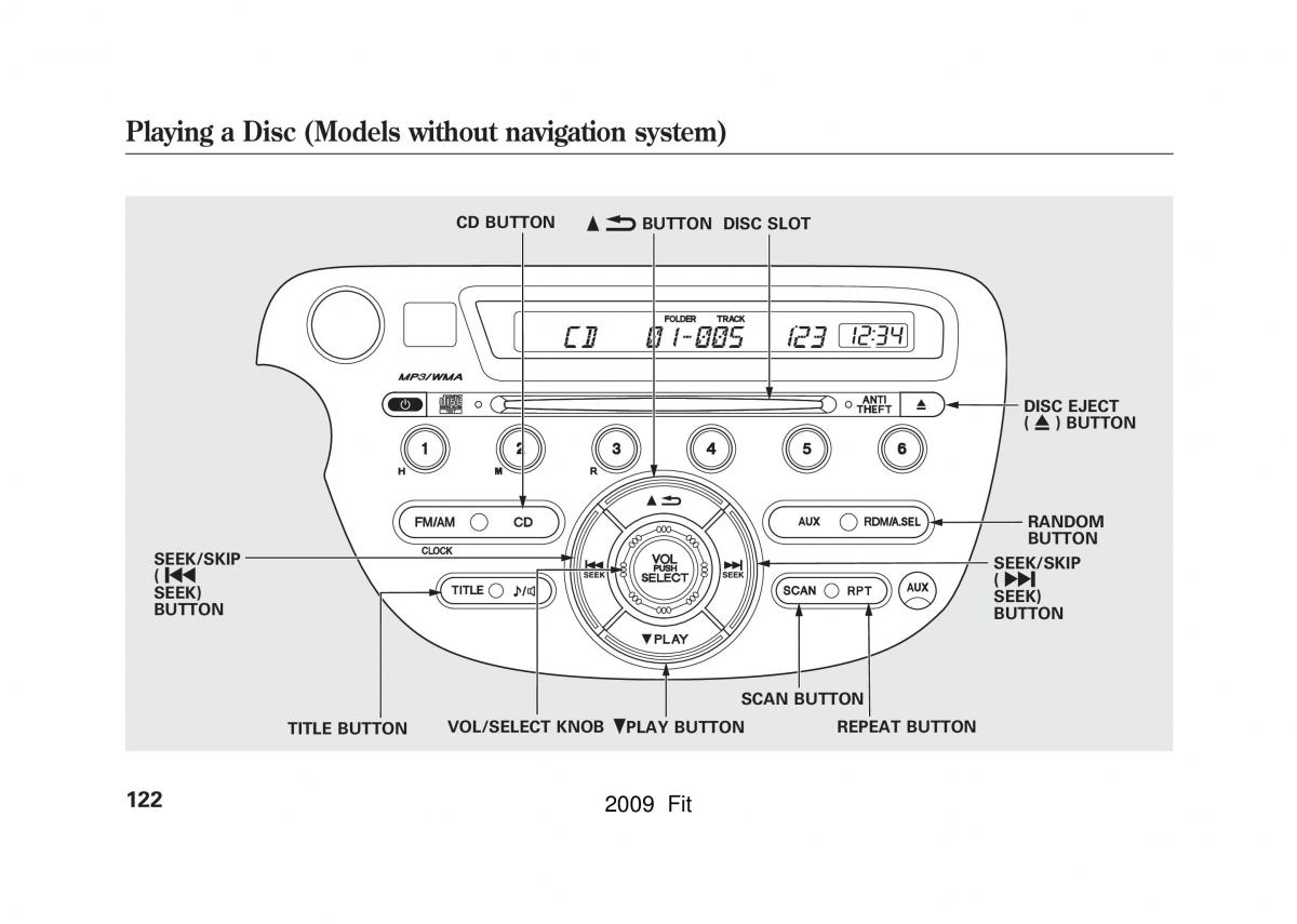 Honda Jazz III 3 Fit II manual / page 125