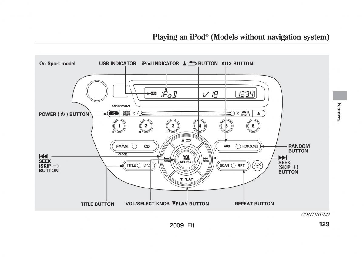 Honda Jazz III 3 Fit II manual / page 132