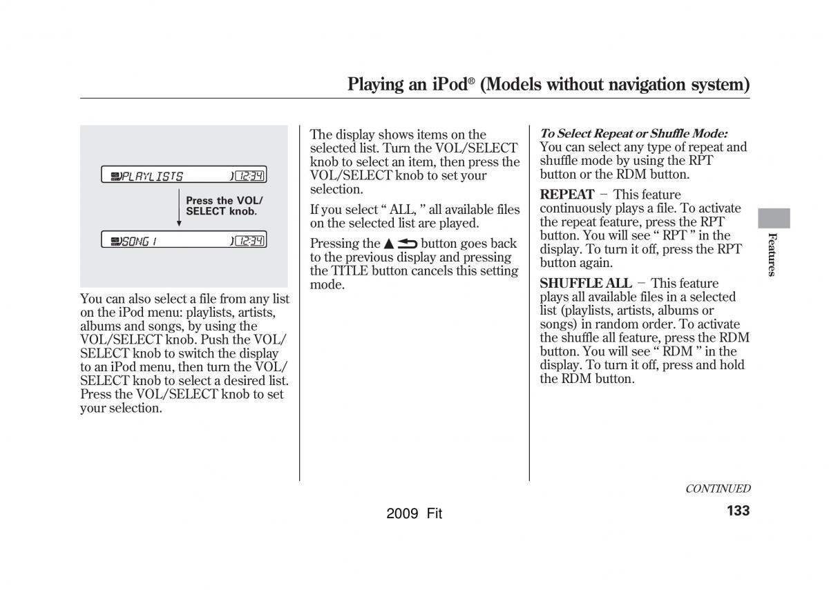 Honda Jazz III 3 Fit II manual / page 136