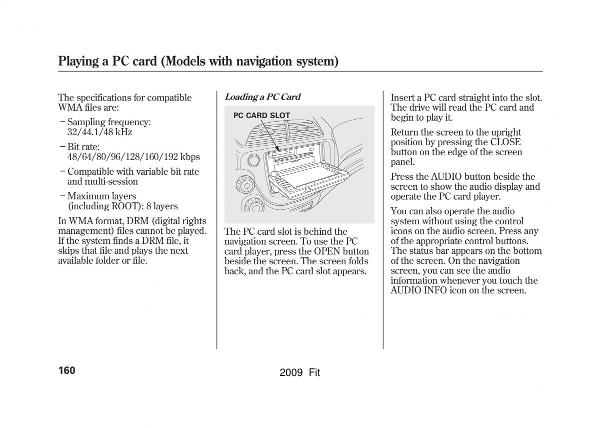 Honda Jazz III 3 Fit II manual / page 163