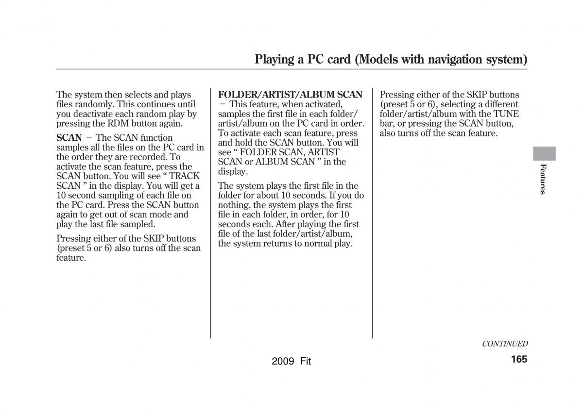 Honda Jazz III 3 Fit II manual / page 168