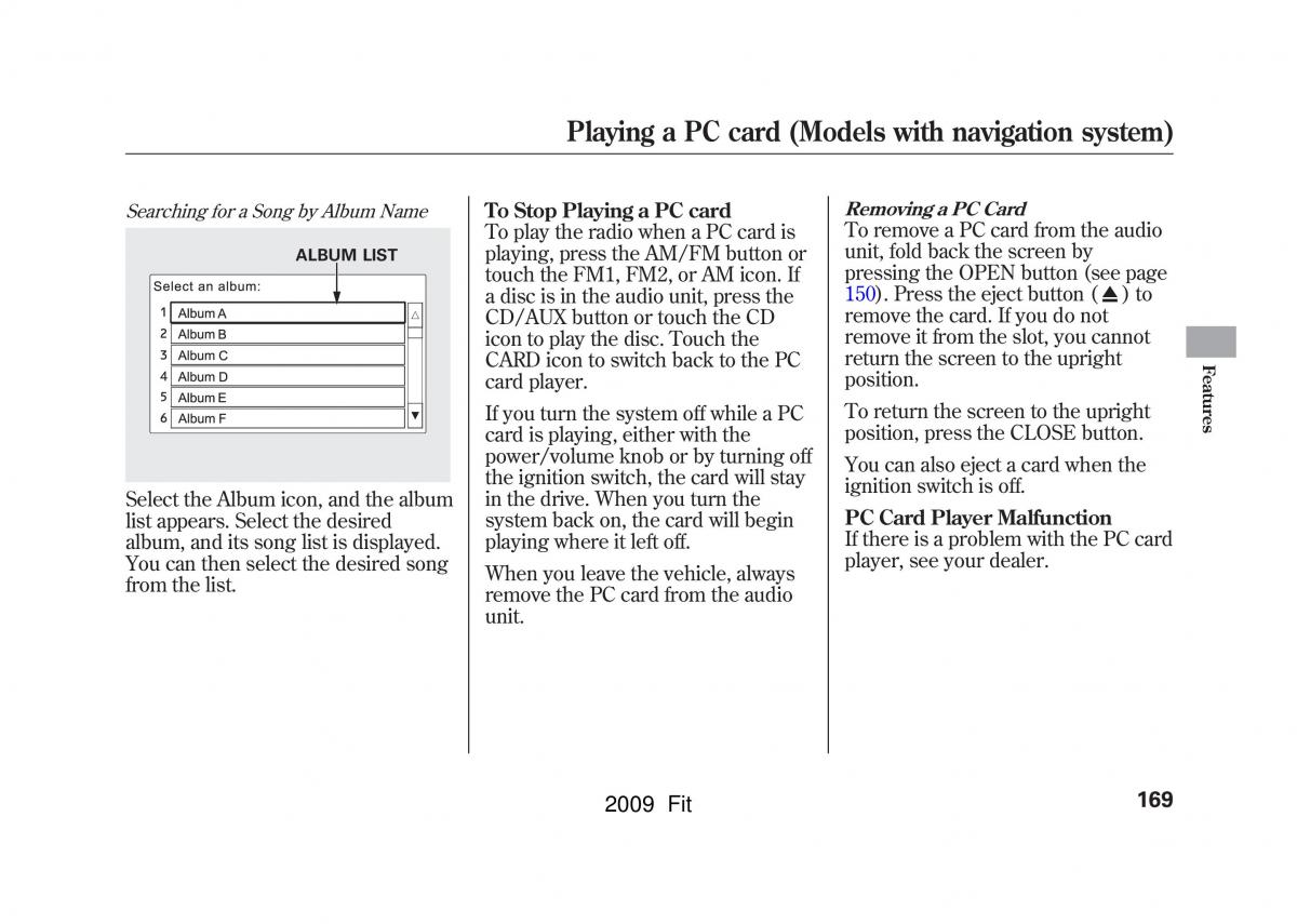 Honda Jazz III 3 Fit II manual / page 172