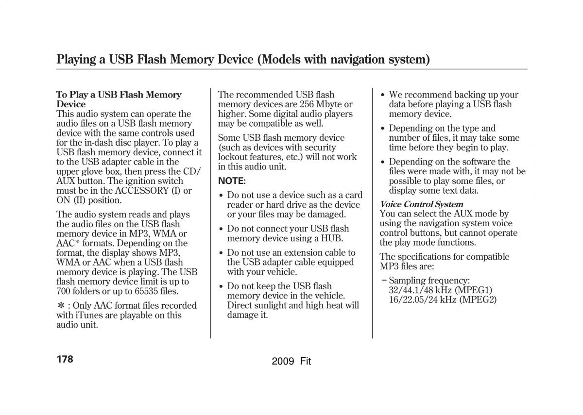 Honda Jazz III 3 Fit II manual / page 181