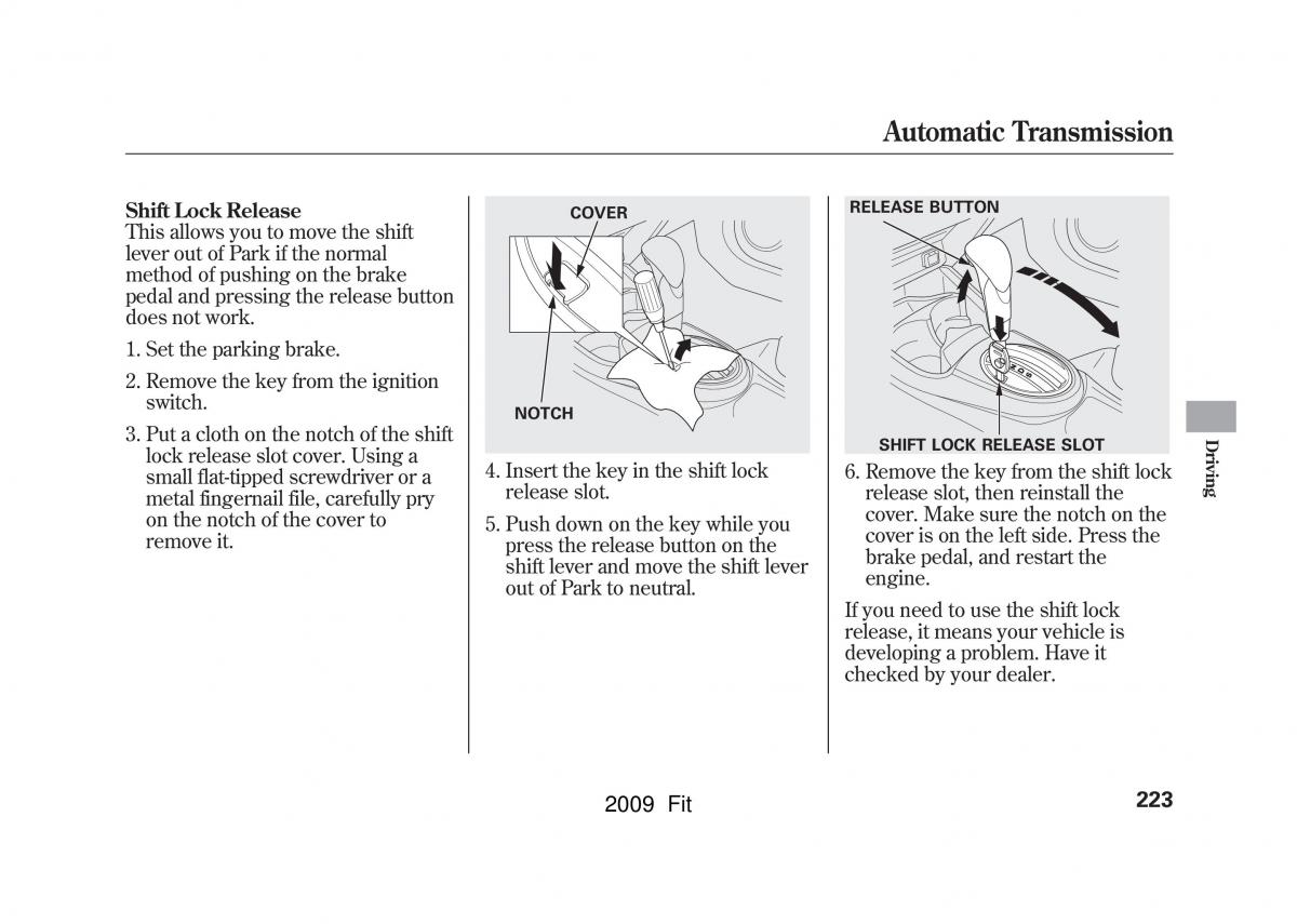 Honda Jazz III 3 Fit II manual / page 226