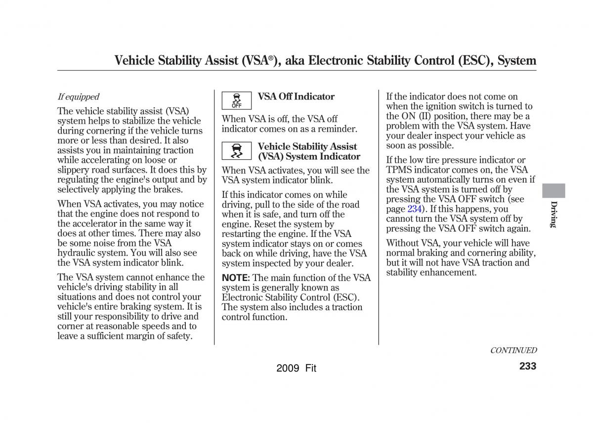 Honda Jazz III 3 Fit II manual / page 236