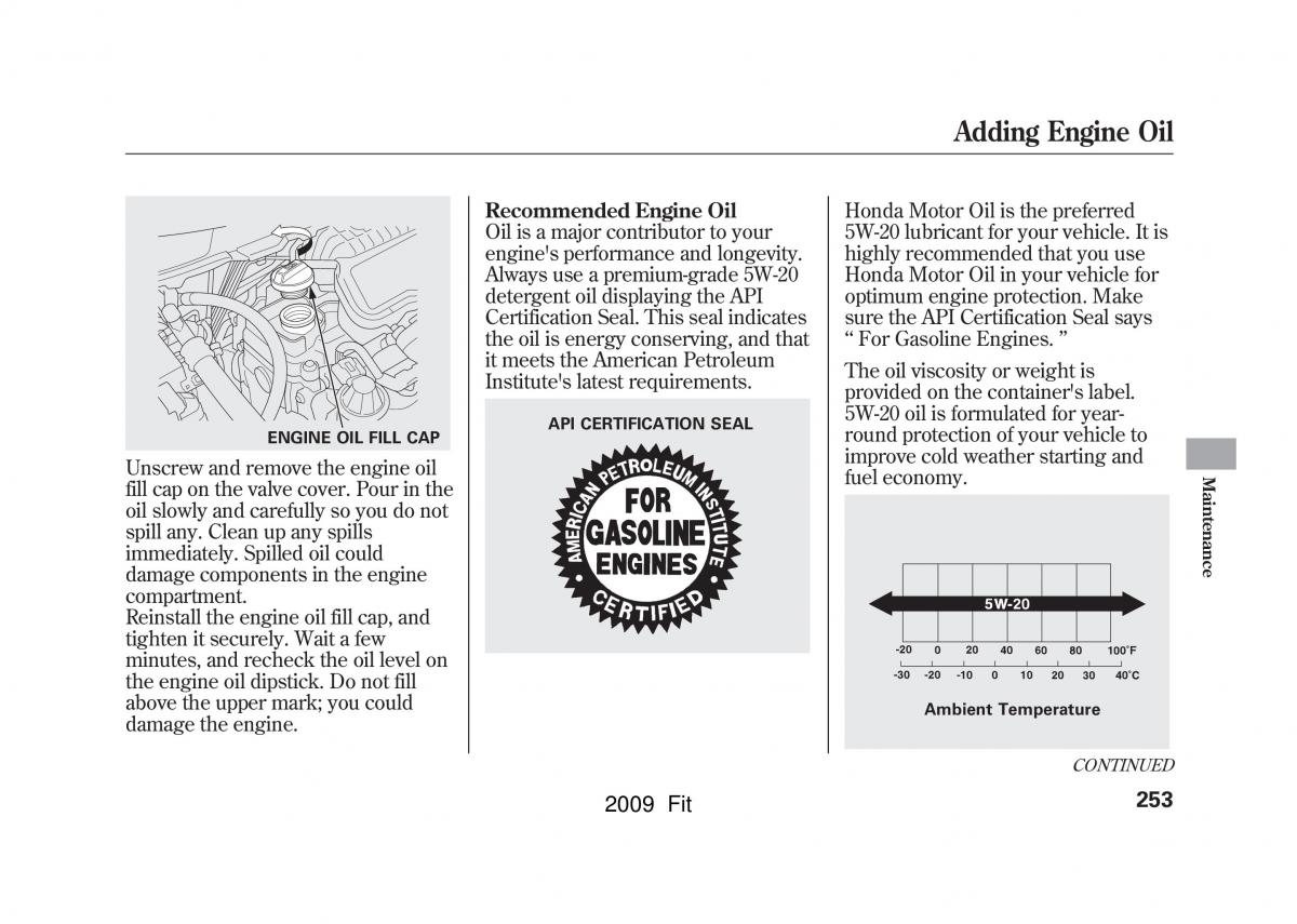 Honda Jazz III 3 Fit II manual / page 256