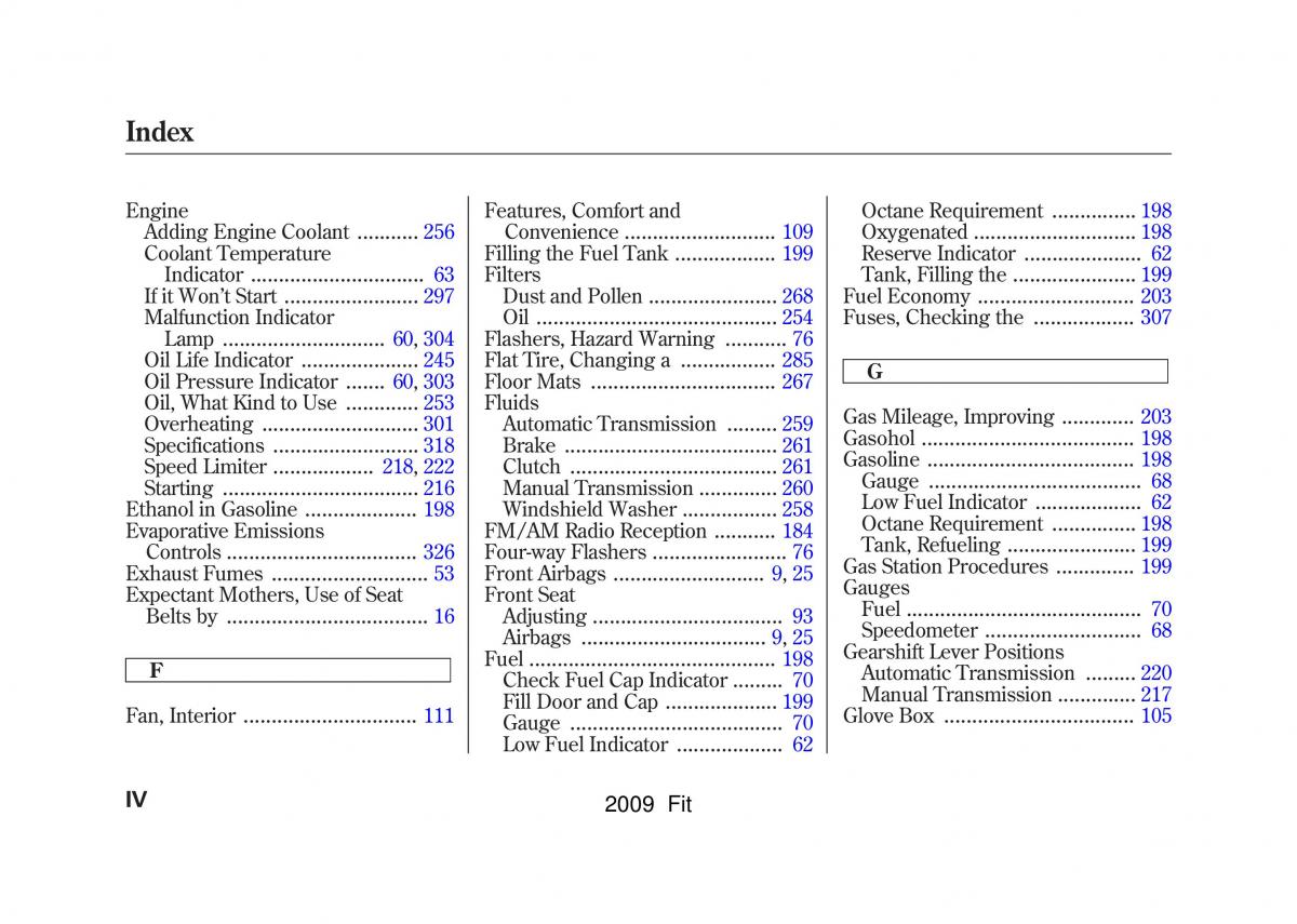 Honda Jazz III 3 Fit II manual / page 343