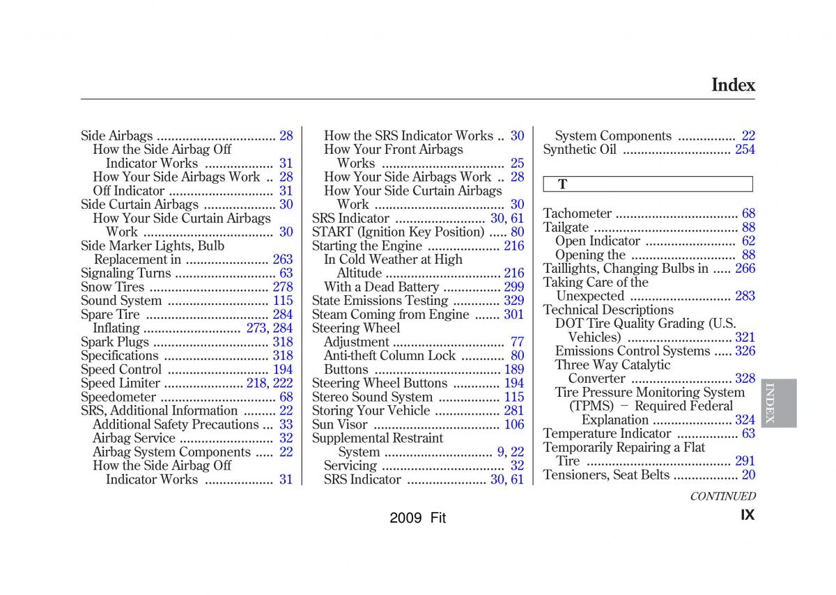 Honda Jazz III 3 Fit II manual / page 348