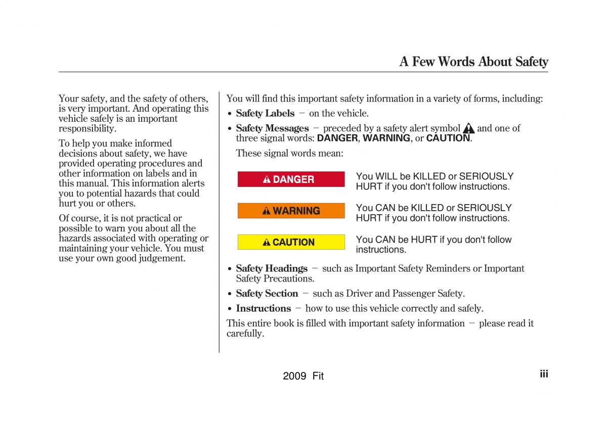 Honda Jazz III 3 Fit II manual / page 3