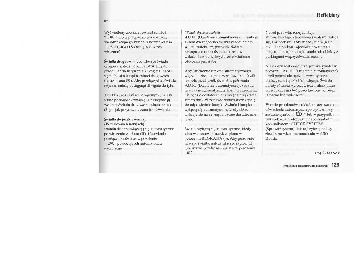 Honda Jazz III 3 Fit II instrukcja obslugi / page 130