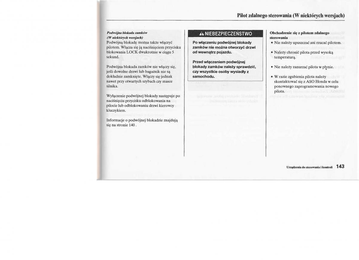 Honda Jazz III 3 Fit II instrukcja obslugi / page 144
