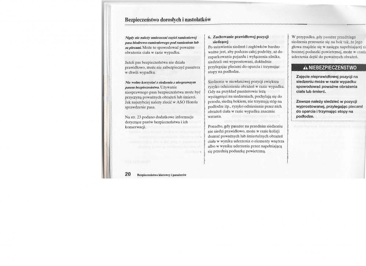 instrukcja obsługi Honda Jazz Honda Jazz III 3 Fit II instrukcja / page 23