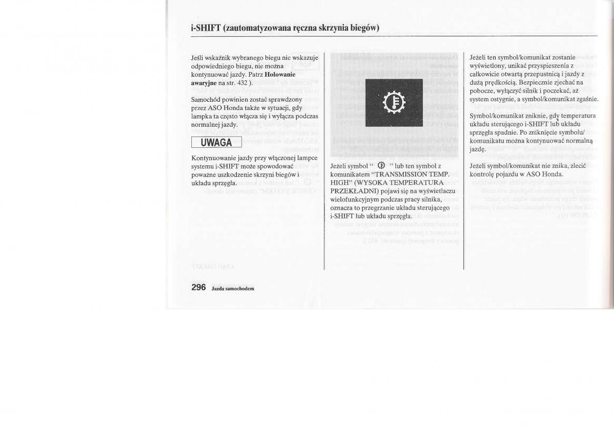 Honda Jazz III 3 Fit II instrukcja obslugi / page 294